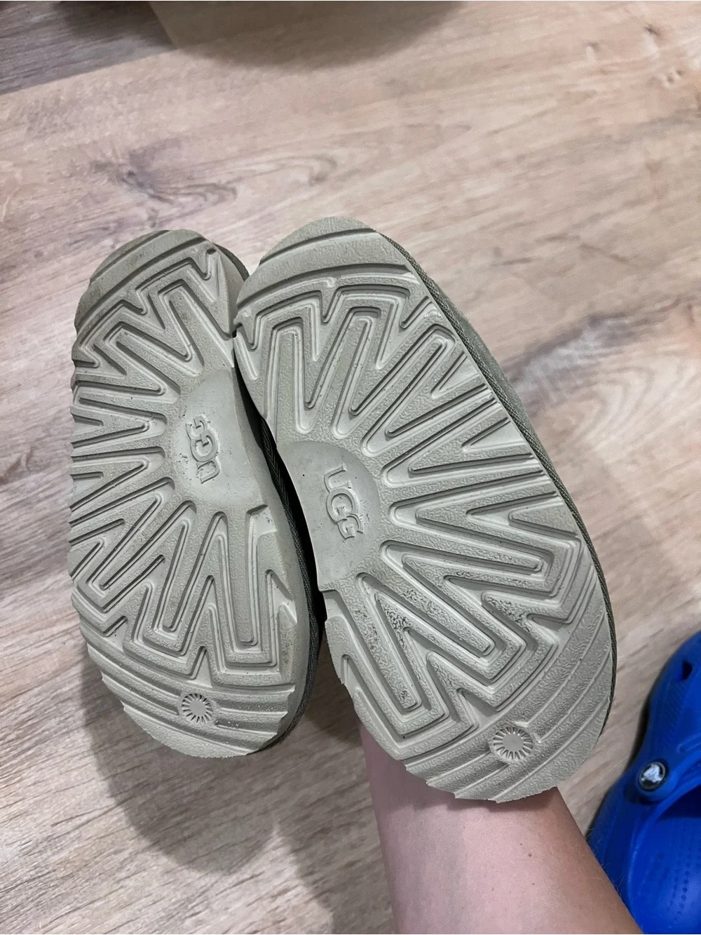 Kids Cozy Tan Suede Slip-On Slippers